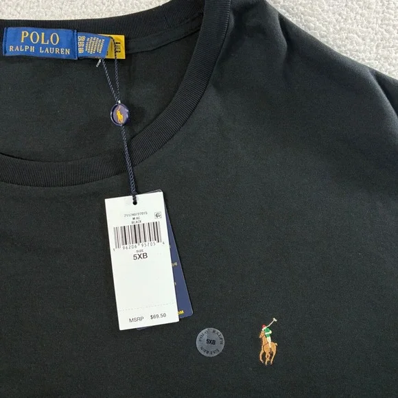 Polo Ralph Lauren T Shirt Mens 5XB Black Flesh Pony Crewneck Short Sleeve NWT - Picture 2 of 7